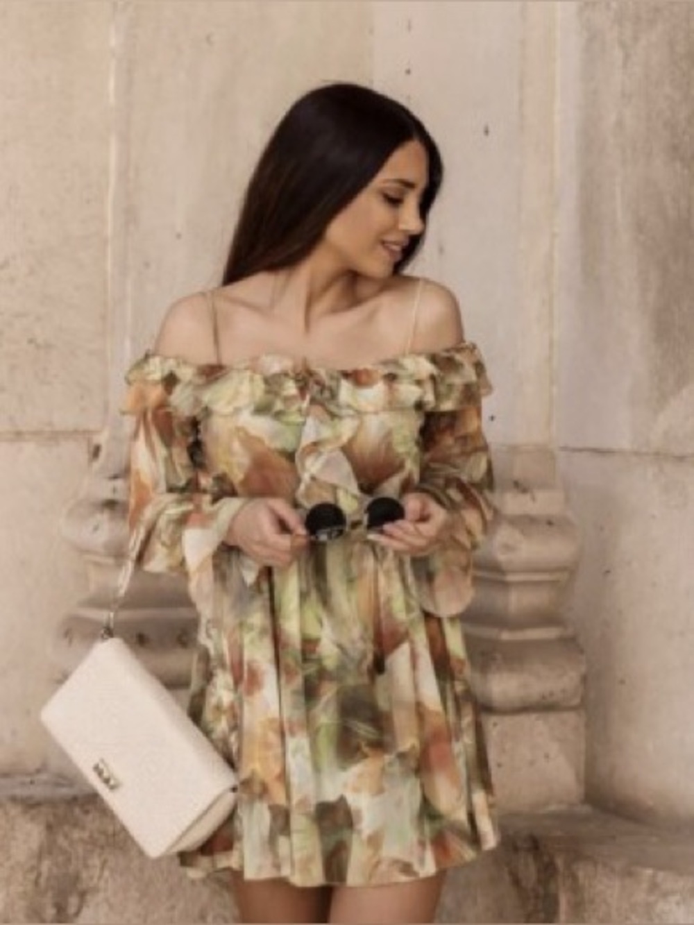 Zara Print Tulle Ruffle Whimsy Fairy Cottagecore Romantic Blogger Fav Mini Dress